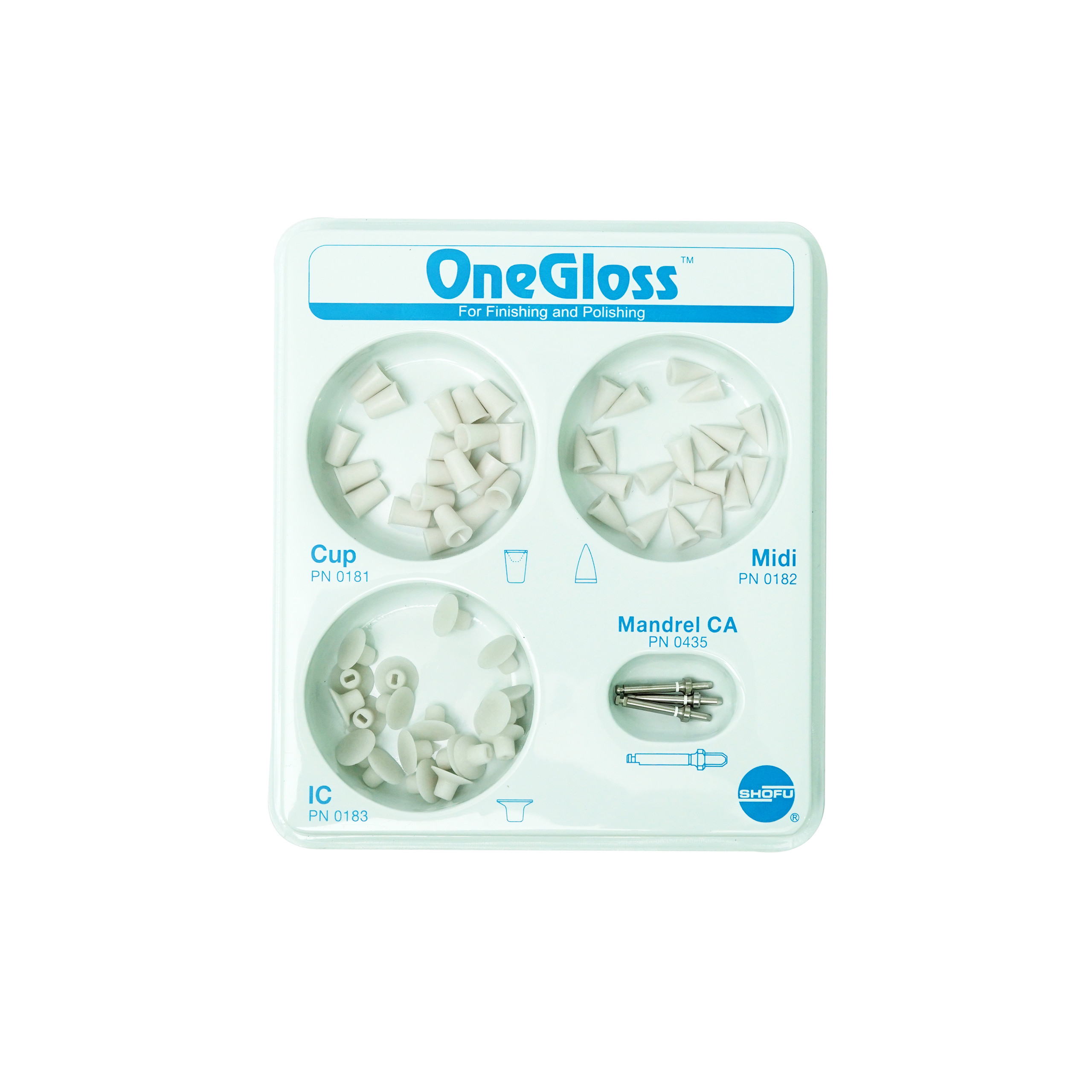 Shofu OneGloss Set CA (60pc + 3 Mandrel)